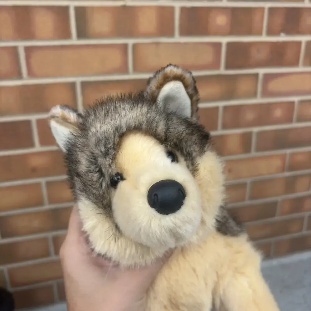 Douglas Cuddle Toy Alder Dlux Wolf Realistic Plush Stuffed Animal #1895 Retired